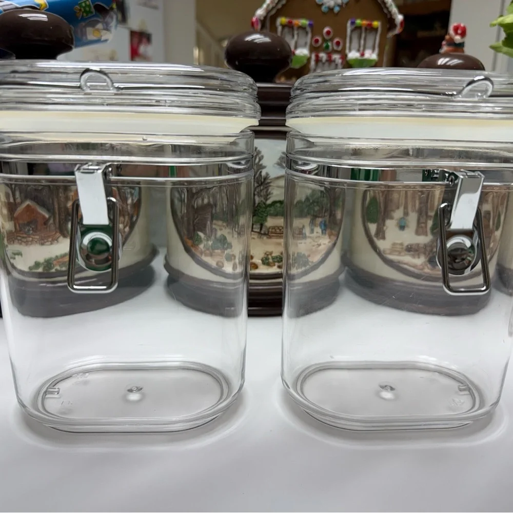 Set of 2 - Clear Airtight Storage Containers, Heavy Duty 5.5 x 3.5 x 8 - Picture 3 of 13